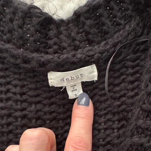 🖤😊EUC Black Smiley Face Cropped Cardigan | Women’s Small 😊🖤 - Picture 5 of 7